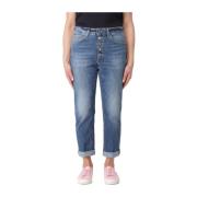 Dondup Blå Loose Fit Ankel-Längd Jeans Blue, Dam