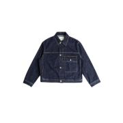 Studio Nicholson Italiensk denimjacka med salt och pepparkorn Blue, Da...