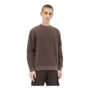 C.p. Company Mjuk Bomull Crewneck Sweatshirt Logo Purple, Herr