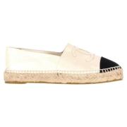 Chanel Vintage Pre-owned Laeder espadriller White, Dam