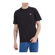 Tommy Jeans Regenerativ Bomull Badge T-shirt Black, Herr