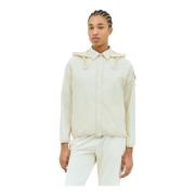 Moncler Avtagbar huva vadderad skjortjacka Beige, Dam