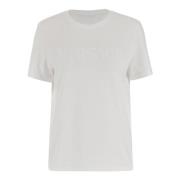 Versace Bomull Crew Neck Logo T-shirt Vit White, Dam