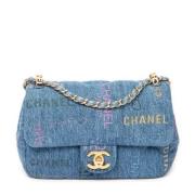 Chanel Vintage Pre-owned Canvas chanel-vskor Blue, Dam