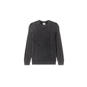 Obey Faded Wash Sweater Black, Herr