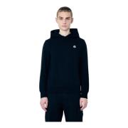 Moncler Cotton Fleece Logo Patch Hoodie Black, Herr