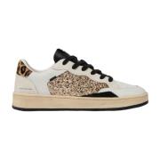 Crime London Guld Chelsea Sneakers med djurtrycksdetaljer Multicolor, ...