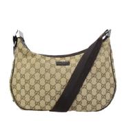 Gucci Vintage Pre-owned Canvas axelremsvskor Beige, Dam