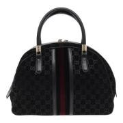 Gucci Vintage Pre-owned Canvas gucci-vskor Black, Dam