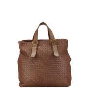 Bottega Veneta Vintage Pre-owned Laeder axelremsvskor Brown, Dam