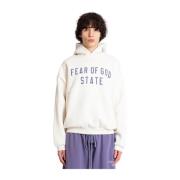 Fear Of God Varm Huva Fleece Jacka White, Herr