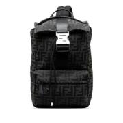 Fendi Vintage Pre-owned Canvas ryggsckar Black, Herr