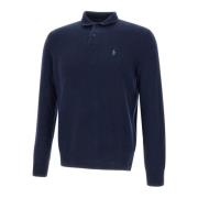 Polo Ralph Lauren Marinblå Ull Kashmirtröja Blue, Herr