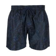 Etro Badeshorts med Paisley-mönster Blue, Herr