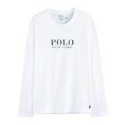 Polo Ralph Lauren Långärmad bomullst-shirt för män White, Herr