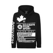 Dsquared2 Hoodie med framtida tryck Black, Herr