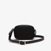 Lacoste Minimalistisk Cross Body Väska med Krokodil Metall Accent Blac...