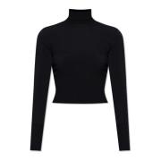 Alaïa Turtleneck med figursydd passform Black, Dam