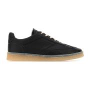 MM6 Maison Margiela Klassiska svarta sneakers i läder Black, Herr