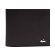 Lacoste Slim Billfold Läder Plånbok Krokodil Brown, Unisex