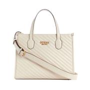 Guess Silvana 2 Fack Tote Väska White, Dam