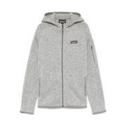 Patagonia Räfflad textur huvtröja med fleecefoder White, Dam