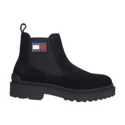 Tommy Jeans Svarta ankelboots för män Black, Herr