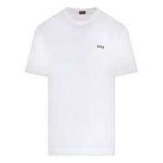 Ermenegildo Zegna Vit Bomull Jersey Logo T-shirt White, Herr