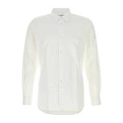 Comme des Garçons Vit Poplin Skjorta Klassisk Stil White, Herr