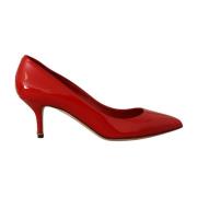 Dolce & Gabbana Röda Lackläder Kitten Heels Red, Dam