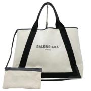 Balenciaga Vintage Pre-owned Canvas handvskor White, Dam