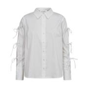 Co'Couture Vit Blus med Slådetaljer Poppy White, Dam