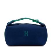 Hermès Vintage Pre-owned Canvas handvskor Blue, Dam