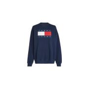 Tommy Jeans Crewneck Sweatshirt Blue, Dam