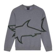 Paul & Shark Gris Regular Fit Bomullströja Gray, Herr