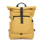 Piquadro Rulltopp Tyg Ryggsäck Yellow, Unisex