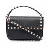 Valentino Garavani Svart Mini Rockstud Läder Väska Black, Dam