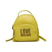 Love Moschino Stilren Ryggsäck med Justerbara Remmar Yellow, Dam