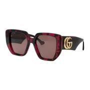 Gucci Stiliga solglasögon Gg0956S Brown, Dam