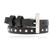 Alexander McQueen Läderarmband Black, Dam