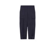 Max Mara Weekend Stretch gabardinbyxor Blue, Dam