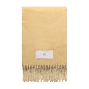 Ami Paris Sand Alpacka Blandning Oversize Scarf Beige, Unisex