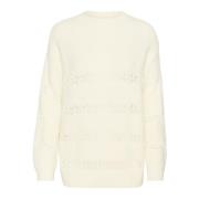 Saint Tropez Ingelasz Pullover Stickad Tröja Beige, Dam