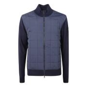 Belstaff Nylon Vadderad Stickad Jacka Marinblå Blue, Herr