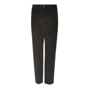 P.a.r.o.s.h. Svarta Sammet Stretch Cordbyxor Black, Dam