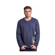 Polo Ralph Lauren Blå Bomullsblandad Sweatshirt med Ribbad Crew Neck o...