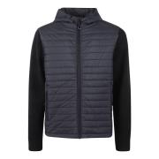 Belstaff Stickad jacka med nylon fram Black, Herr