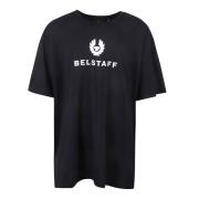 Belstaff Bomullsjersey T-shirt med logotyp Black, Herr