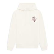 Drole de Monsieur Vignes Slogan Hoodie Fransk Terry Broderad Beige, He...