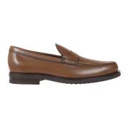 Tod's Brun läderloafer med monogram Brown, Herr